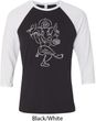 Yoga Tee Sketch Ganesha White Print Raglan Shirt