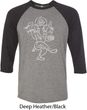 Yoga Tee Sketch Ganesha White Print Raglan Shirt