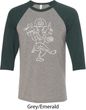 Yoga Tee Sketch Ganesha White Print Raglan Shirt