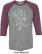 Yoga Tee Sketch Ganesha White Print Raglan Shirt