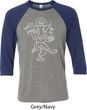 Yoga Tee Sketch Ganesha White Print Raglan Shirt