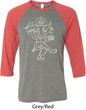 Yoga Tee Sketch Ganesha White Print Raglan Shirt