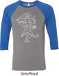 Yoga Tee Sketch Ganesha White Print Raglan Shirt