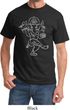 Yoga Tee Sketch Ganesha White Print T-shirt