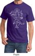 Yoga Tee Sketch Ganesha White Print T-shirt