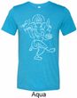 Yoga Tee Sketch Ganesha White Print Tri Blend Tee