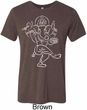 Yoga Tee Sketch Ganesha White Print Tri Blend Tee