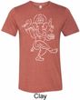 Yoga Tee Sketch Ganesha White Print Tri Blend Tee
