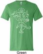 Yoga Tee Sketch Ganesha White Print Tri Blend Tee