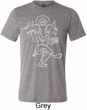 Yoga Tee Sketch Ganesha White Print Tri Blend Tee