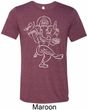 Yoga Tee Sketch Ganesha White Print Tri Blend Tee