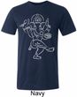 Yoga Tee Sketch Ganesha White Print Tri Blend Tee