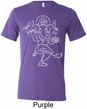 Yoga Tee Sketch Ganesha White Print Tri Blend Tee