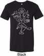 Yoga Tee Sketch Ganesha White Print Tri Blend Tee