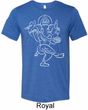 Yoga Tee Sketch Ganesha White Print Tri Blend Tee