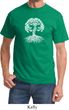 Yoga White Celtic Tree Adult Shirt