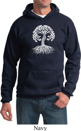 Yoga White Celtic Tree Hoodie