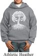 Yoga White Celtic Tree Kids Hoodie