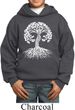 Yoga White Celtic Tree Kids Hoodie