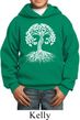 Yoga White Celtic Tree Kids Hoodie