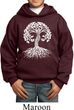 Yoga White Celtic Tree Kids Hoodie