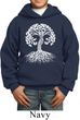 Yoga White Celtic Tree Kids Hoodie