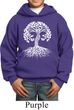 Yoga White Celtic Tree Kids Hoodie
