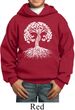 Yoga White Celtic Tree Kids Hoodie