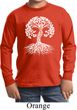 Yoga White Celtic Tree Kids Long Sleeve Shirt