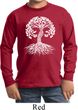 Yoga White Celtic Tree Kids Long Sleeve Shirt