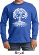Yoga White Celtic Tree Kids Long Sleeve Shirt