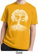 Yoga White Celtic Tree Kids Moisture Wicking Shirt