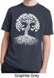 Yoga White Celtic Tree Kids Moisture Wicking Shirt