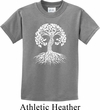 Yoga White Celtic Tree Kids Shirt
