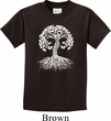 Yoga White Celtic Tree Kids Shirt