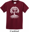 Yoga White Celtic Tree Kids Shirt