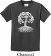 Yoga White Celtic Tree Kids Shirt