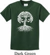 Yoga White Celtic Tree Kids Shirt