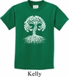 Yoga White Celtic Tree Kids Shirt