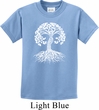 Yoga White Celtic Tree Kids Shirt