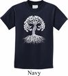 Yoga White Celtic Tree Kids Shirt