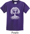 Yoga White Celtic Tree Kids Shirt