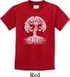 Yoga White Celtic Tree Kids Shirt