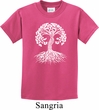 Yoga White Celtic Tree Kids Shirt