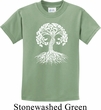 Yoga White Celtic Tree Kids Shirt