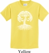 Yoga White Celtic Tree Kids Shirt