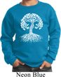 Yoga White Celtic Tree Kids Sweatshirt