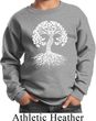 Yoga White Celtic Tree Kids Sweatshirt