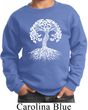 Yoga White Celtic Tree Kids Sweatshirt