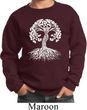 Yoga White Celtic Tree Kids Sweatshirt